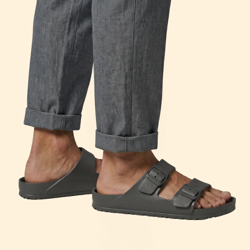 Men's Slide Sandals with Double Buckles - Image 4