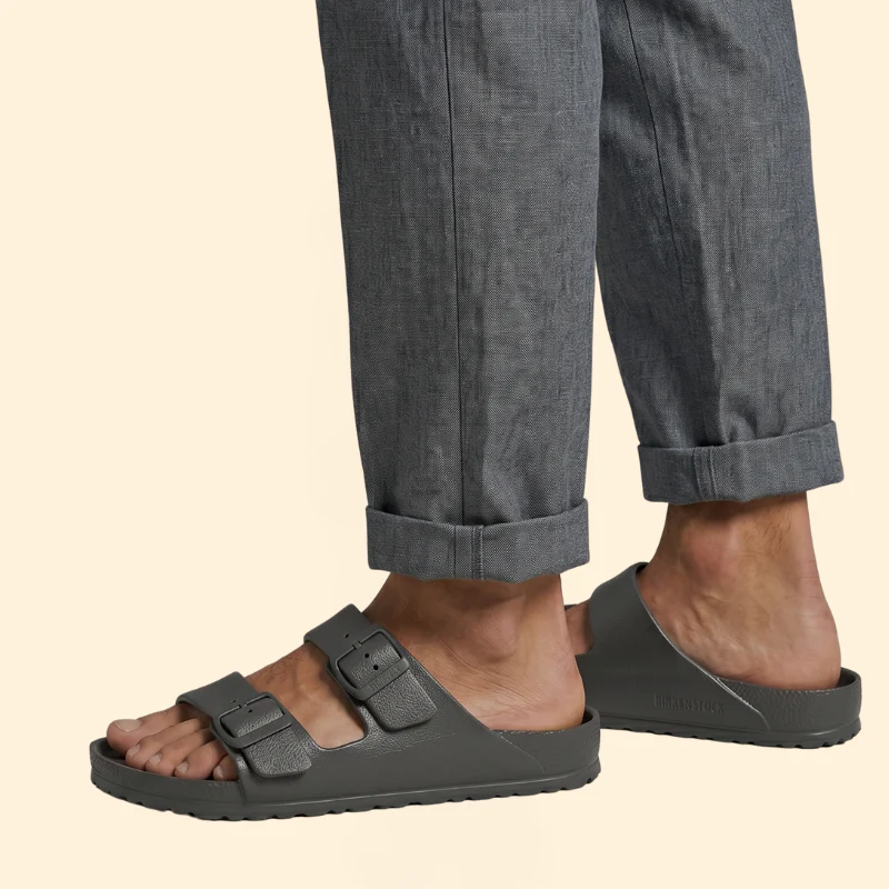 Men's Slide Sandals with Double Buckles - Image 6
