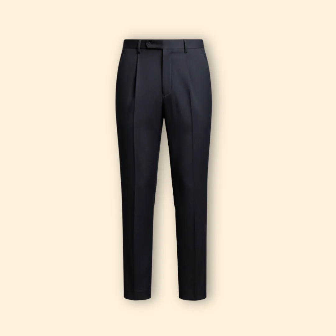 Men’s Slim Fit Trousers with Flat Front