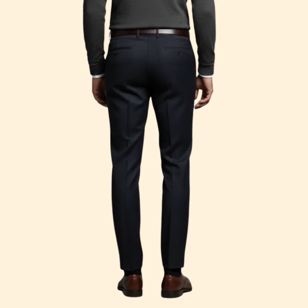 Men’s Slim Fit Trousers with Flat Front - Image 5