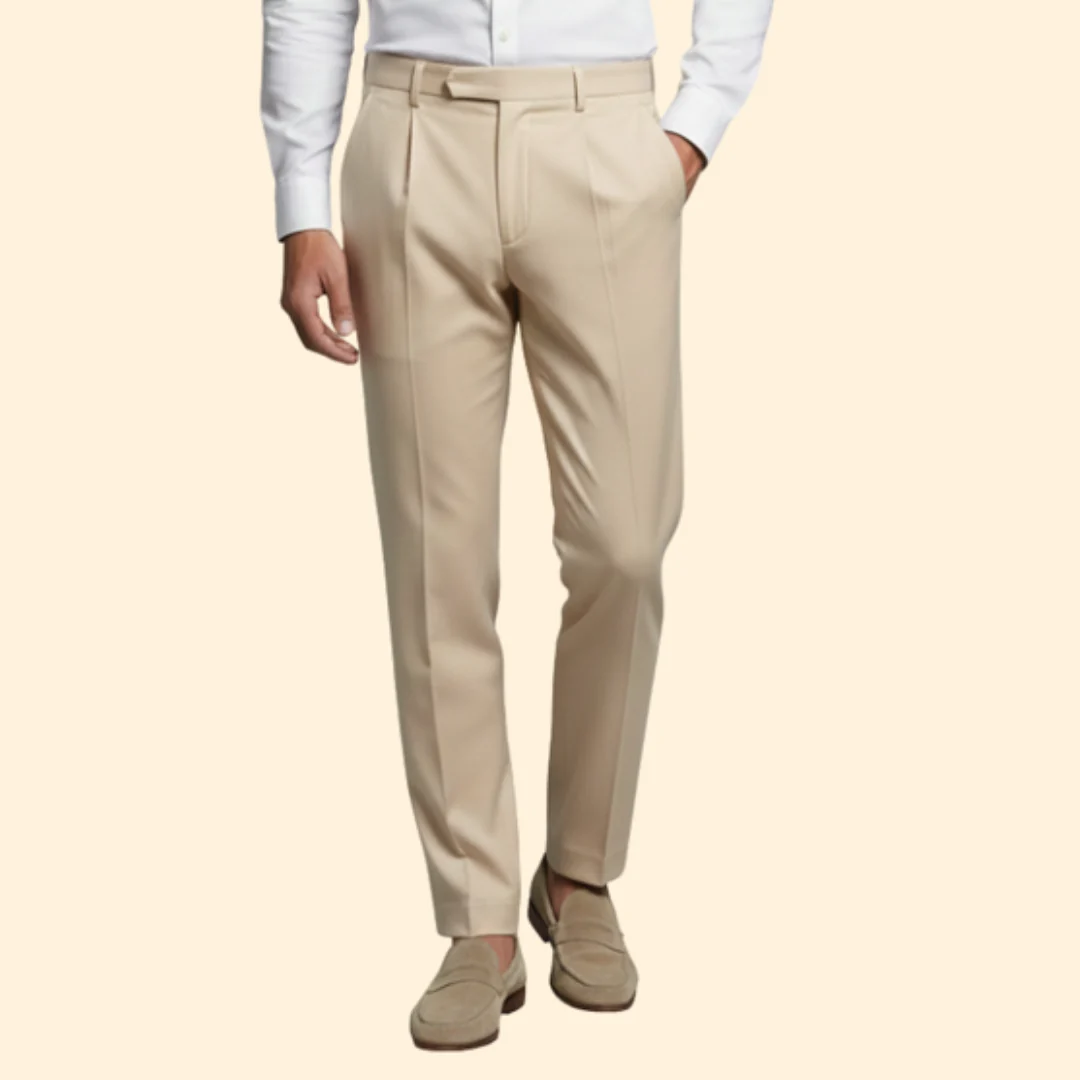 Men’s Slim Fit Trousers with Flat Front - Image 6