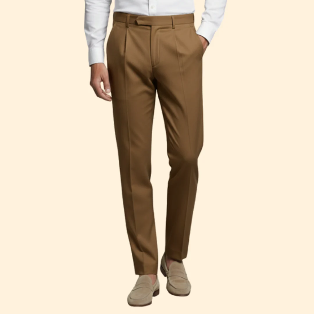 Men’s Slim Fit Trousers with Flat Front - Image 7