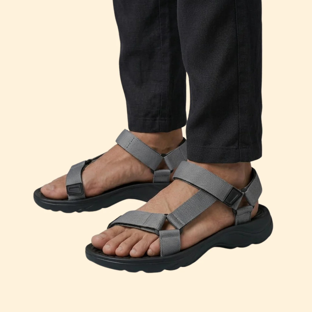 Men’s Sport Sandals with Textured Insole - Image 4