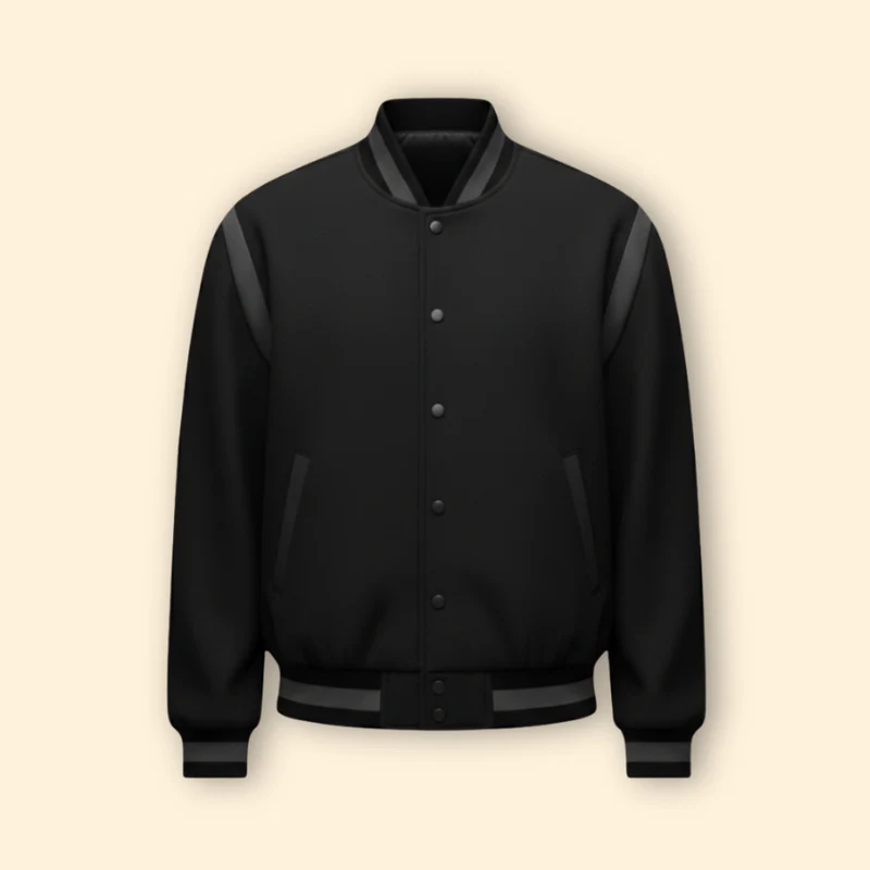 Men’s Sporty Bomber Jacket with Ribbed Cuffs