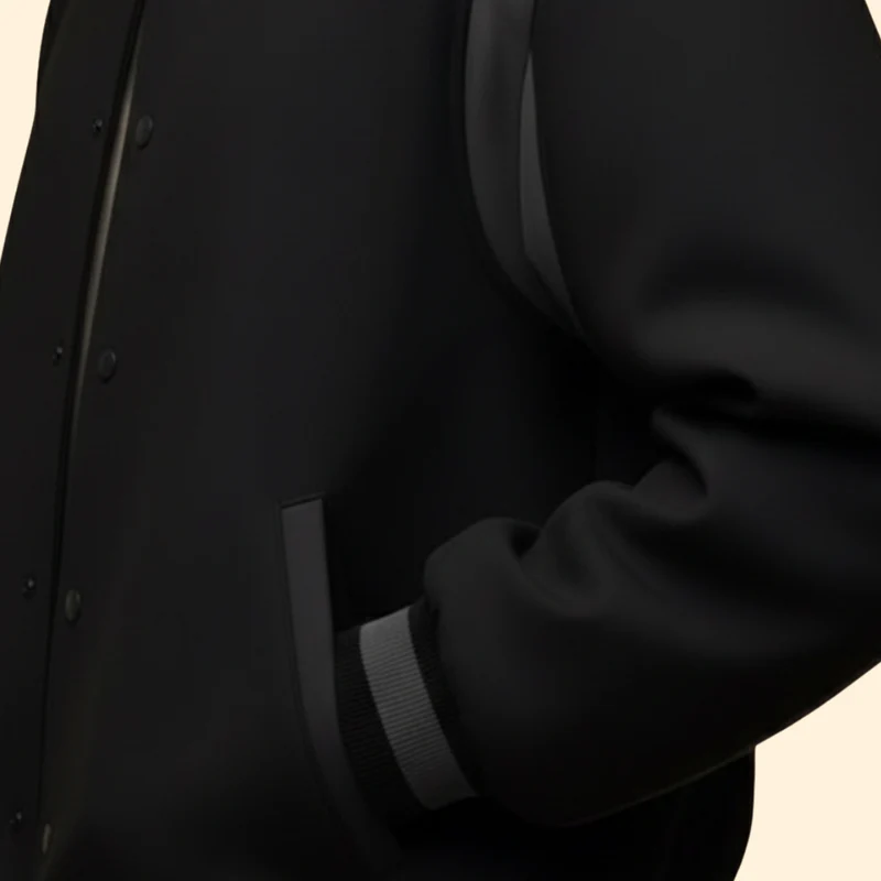 Men’s Sporty Bomber Jacket with Ribbed Cuffs - Image 6