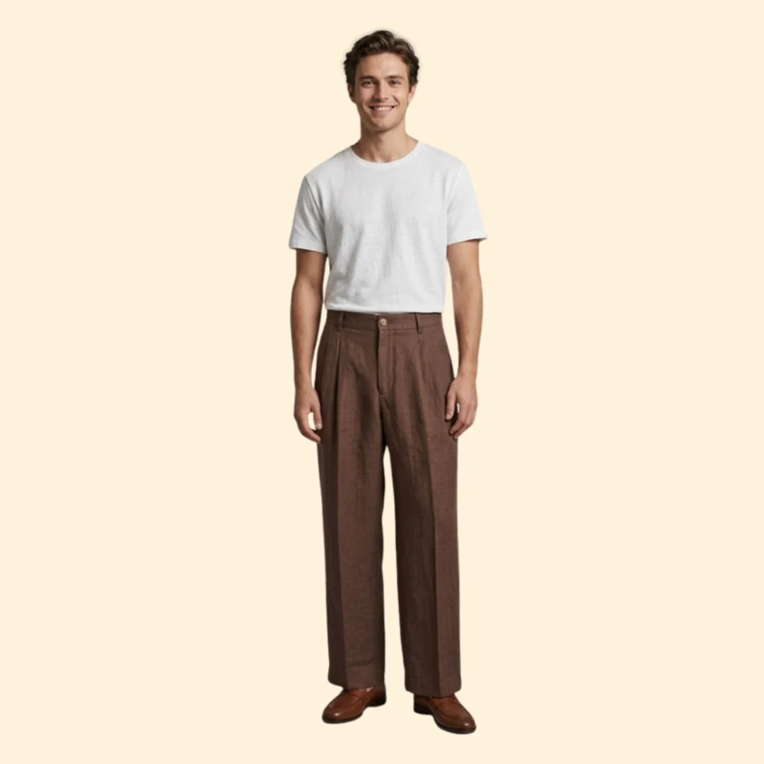 Men’s Straight Pants with Side Pockets - Image 2