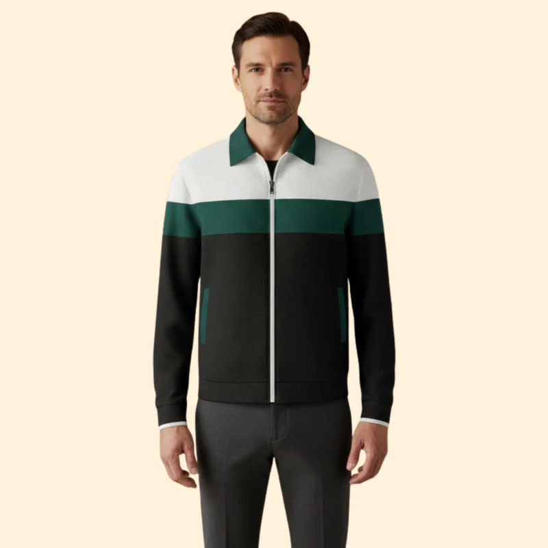 Men’s Structured Bomber Jacket - Image 2