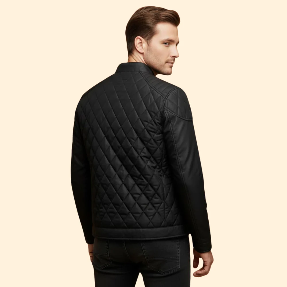 Men’s Stylish Quilted Jacket - Image 3