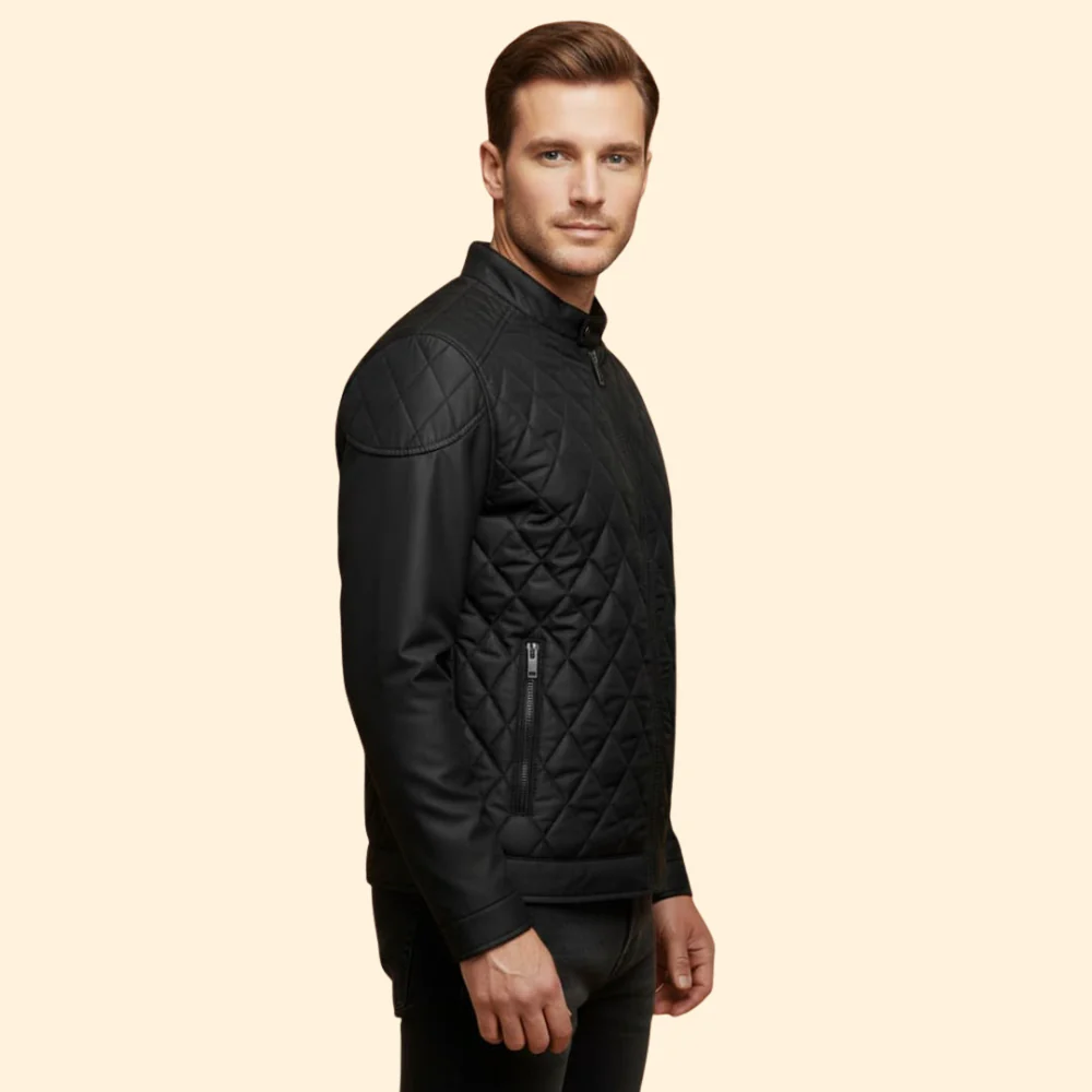 Men’s Stylish Quilted Jacket - Image 4