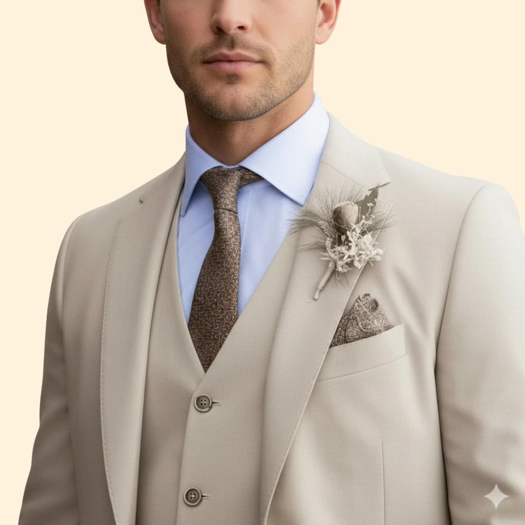 Men’s Suit with Three-Piece Design - Image 4