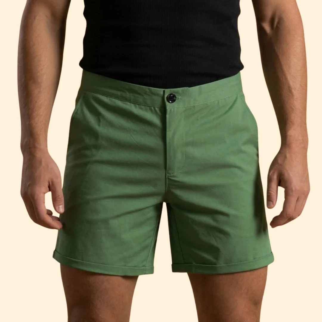 Men’s Tailored Shorts with Button Detail - Image 3
