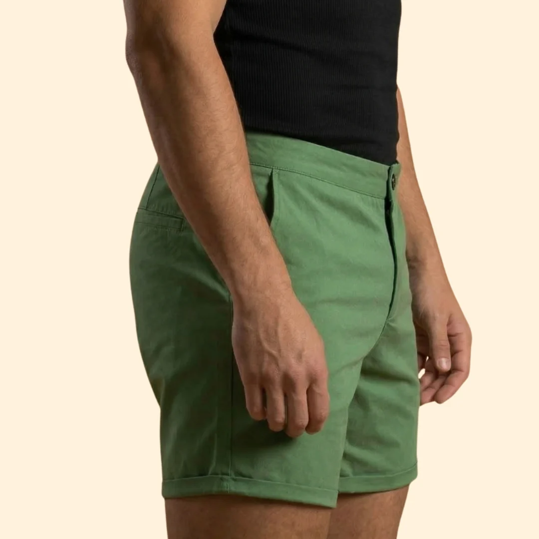Men’s Tailored Shorts with Button Detail - Image 4