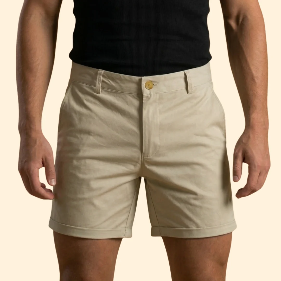 Men’s Tailored Shorts with Button Detail - Image 9