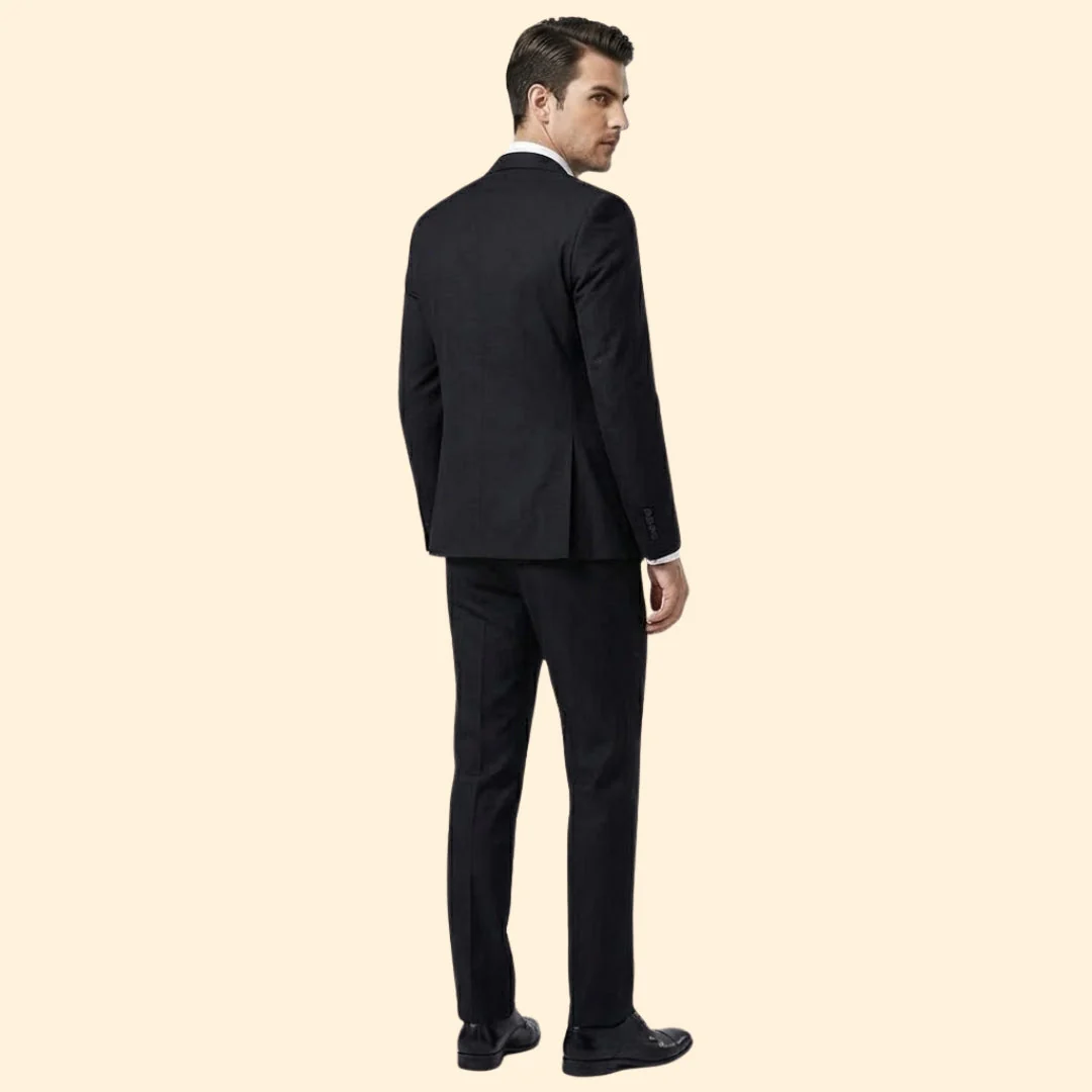 Men’s Three-Piece Suit with Flat-Front Pants - Image 5
