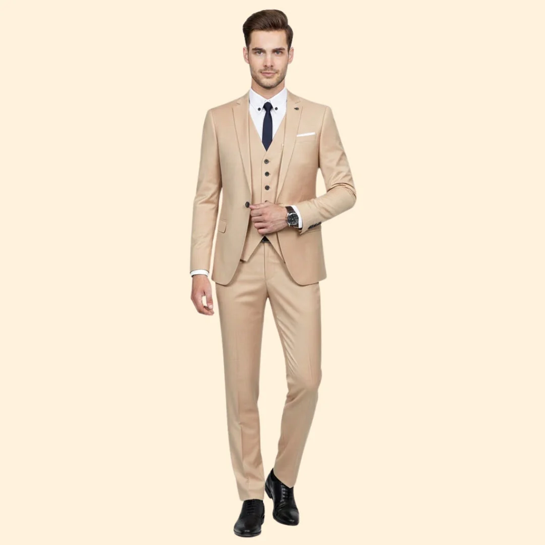 Men’s Three-Piece Suit with Notch Lapel - Image 10