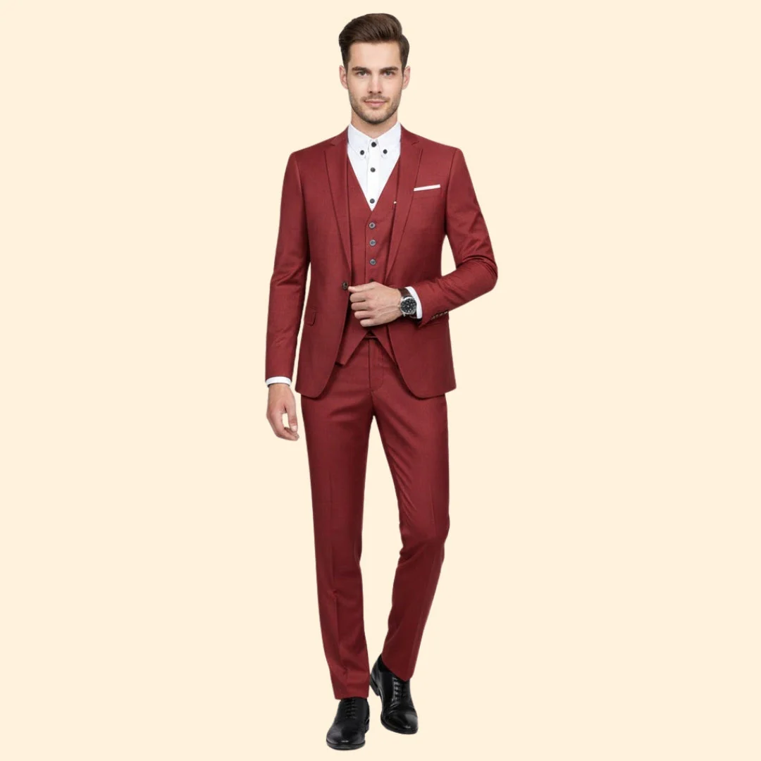 Men’s Three-Piece Suit with Notch Lapel - Image 7
