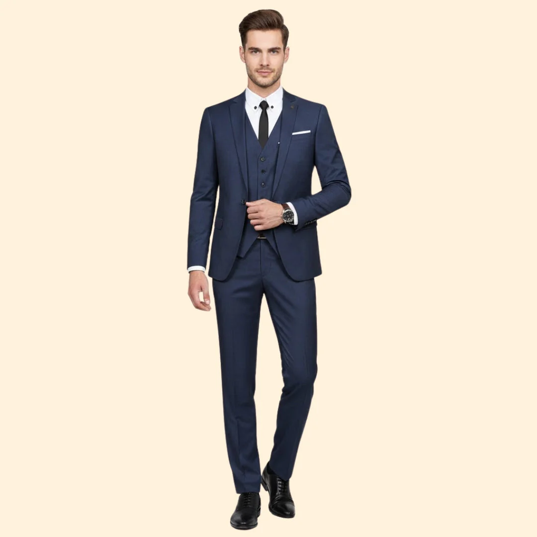 Men’s Three-Piece Suit with Notch Lapel - Image 8