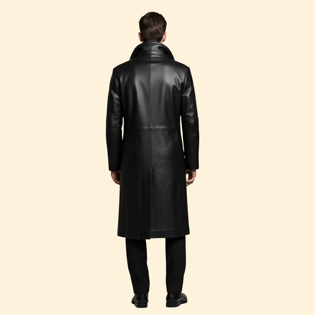 Men’s Trench Coat with Wide Lapels - Image 4