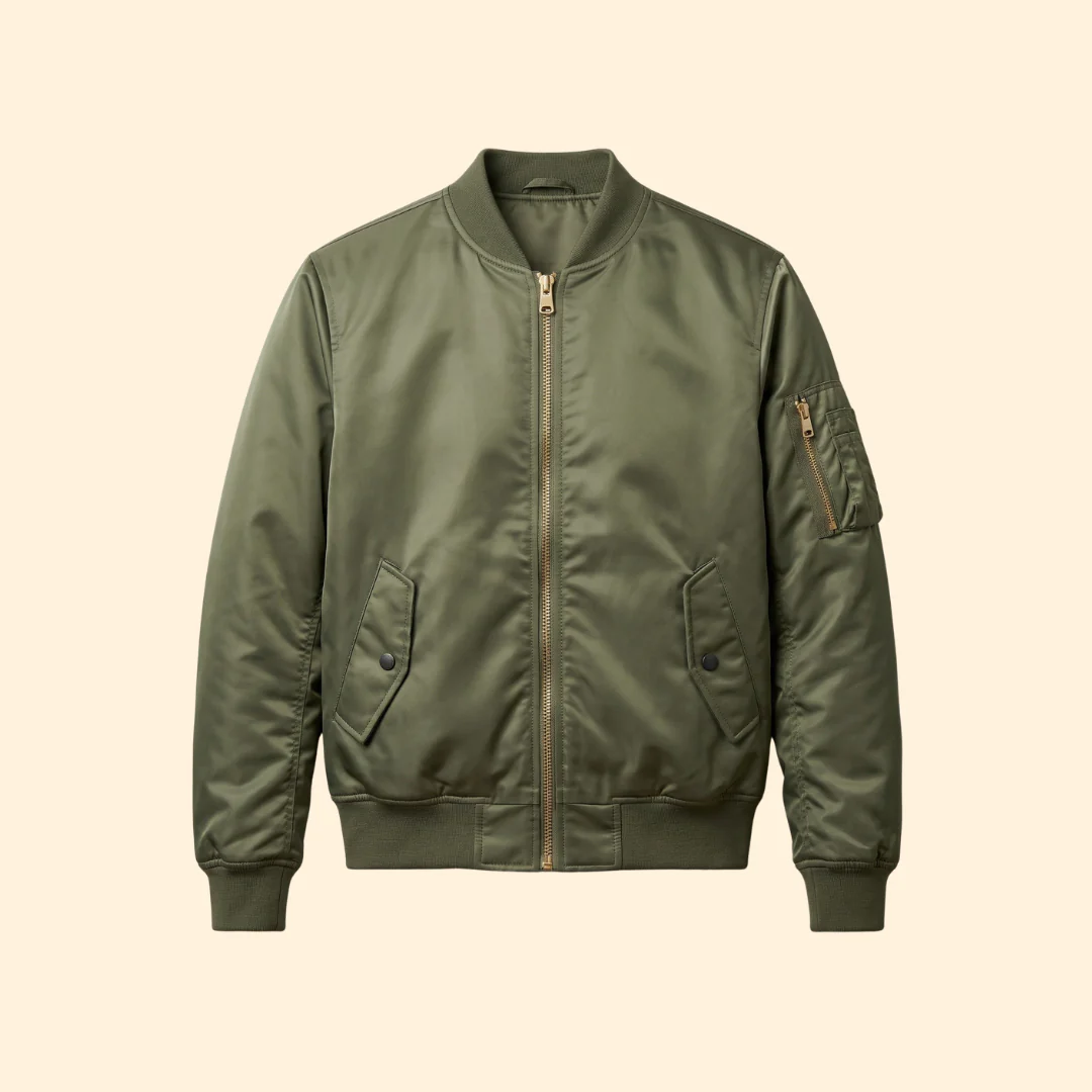 Men’s Bomber Jacket with Sleeve Pocket