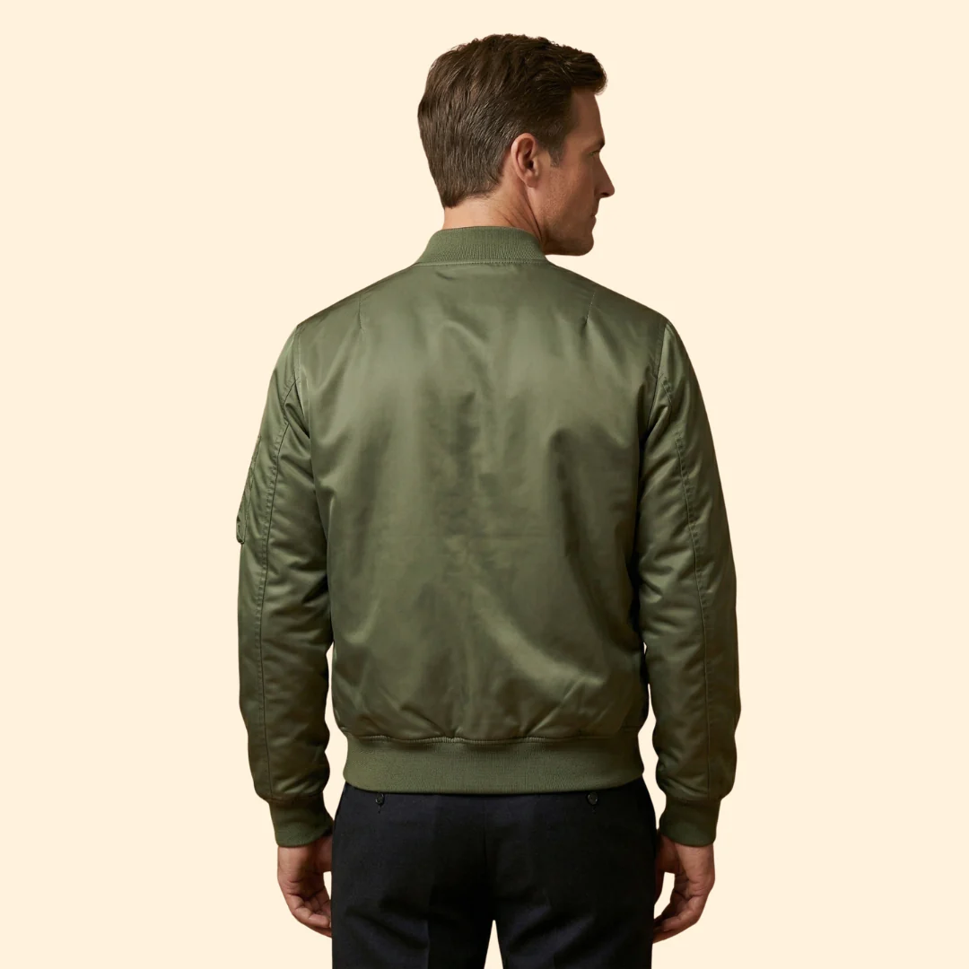 Men’s Bomber Jacket with Sleeve Pocket - Image 4