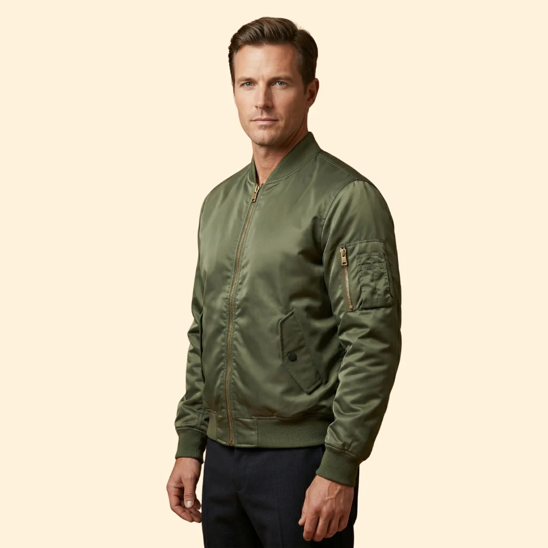 Men’s Bomber Jacket with Sleeve Pocket - Image 5