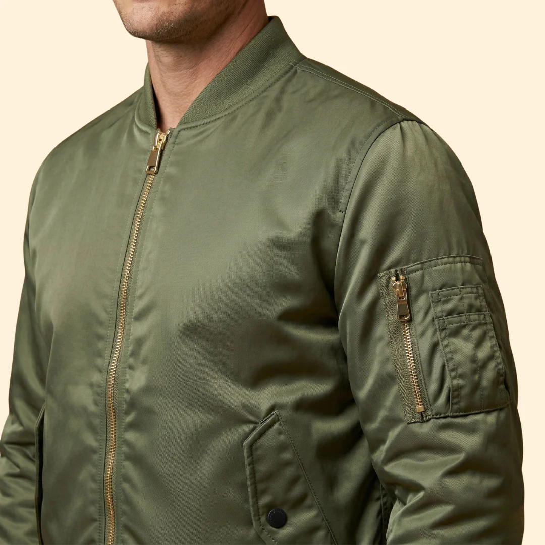 Men’s Bomber Jacket with Sleeve Pocket - Image 6