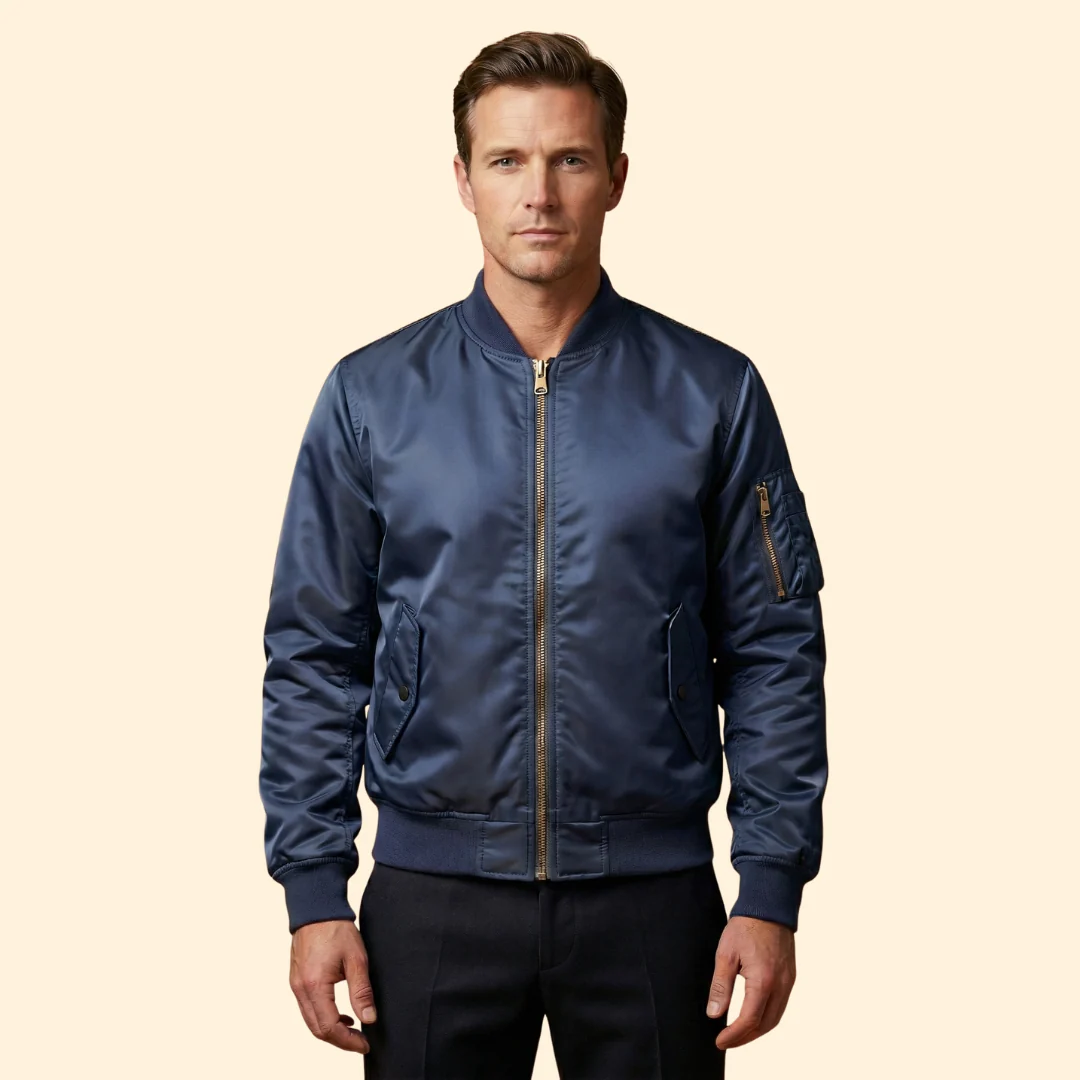 Men’s Bomber Jacket with Sleeve Pocket - Image 8