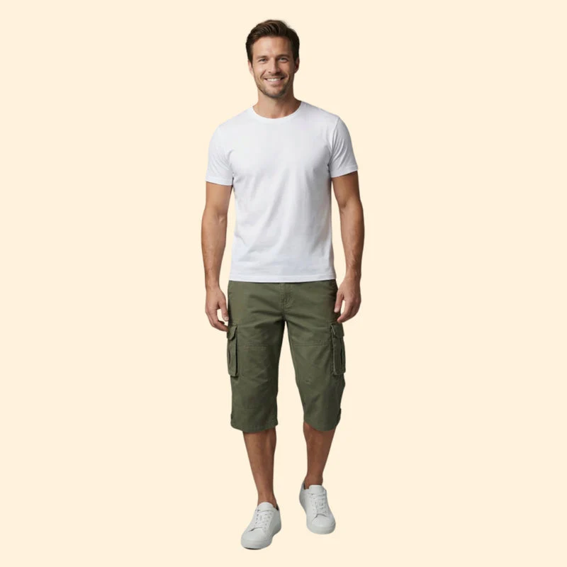 Men’s Versatile 3/4 Trousers with Adjustable Waist - Image 2