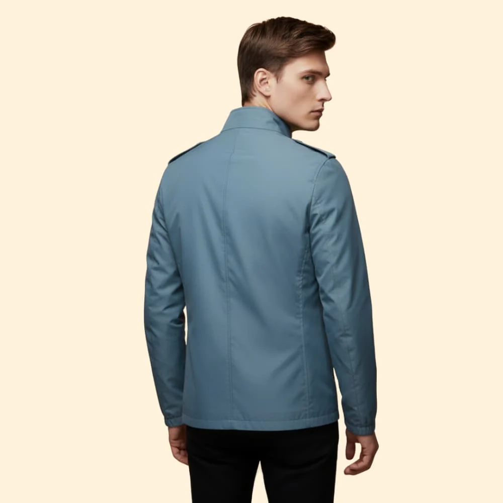 Men's Versatile Bomber Jacket with Stand-Up Collar - Image 2