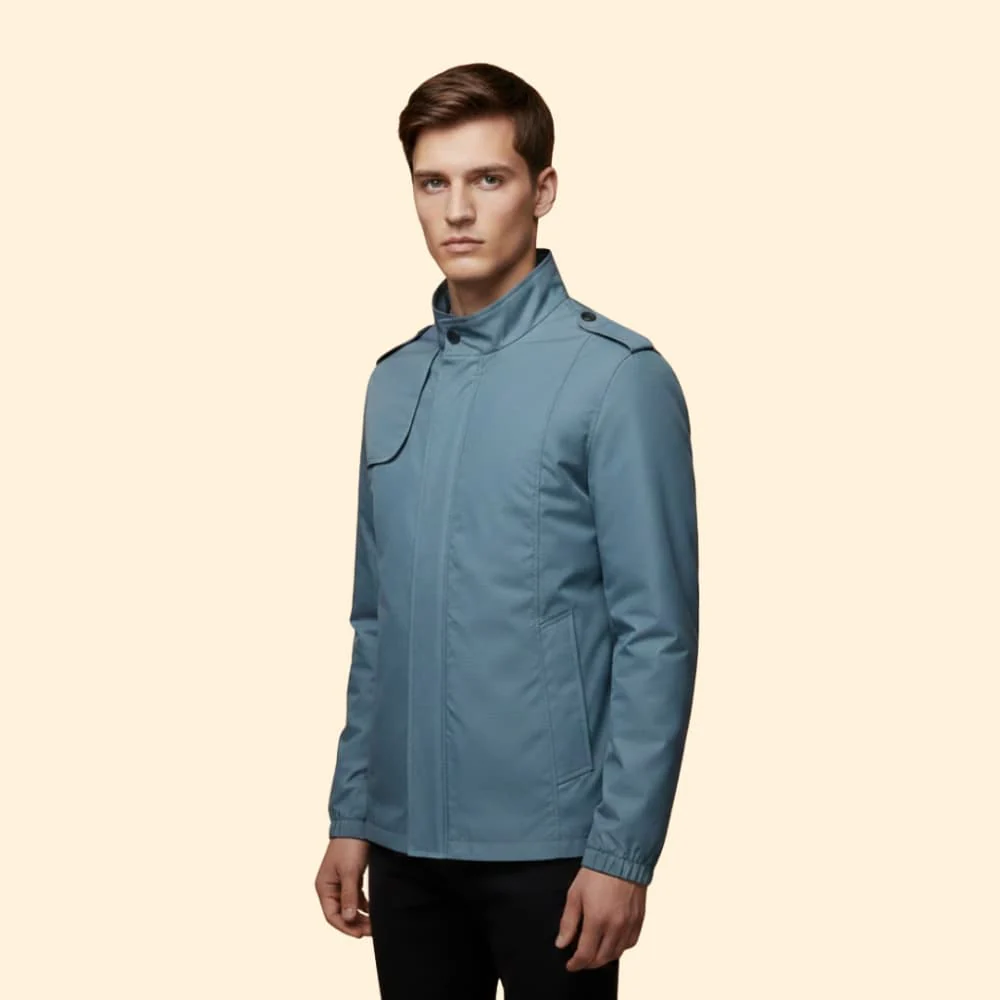 Men's Versatile Bomber Jacket with Stand-Up Collar - Image 4
