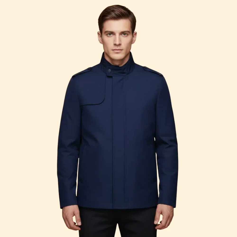 Men's Versatile Bomber Jacket with Stand-Up Collar - Image 6