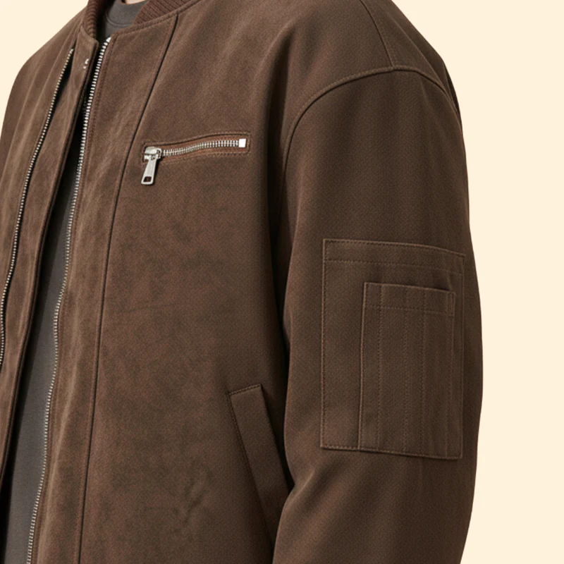 Men’s Vintage Bomber Jacket with Stylish Details - Image 6