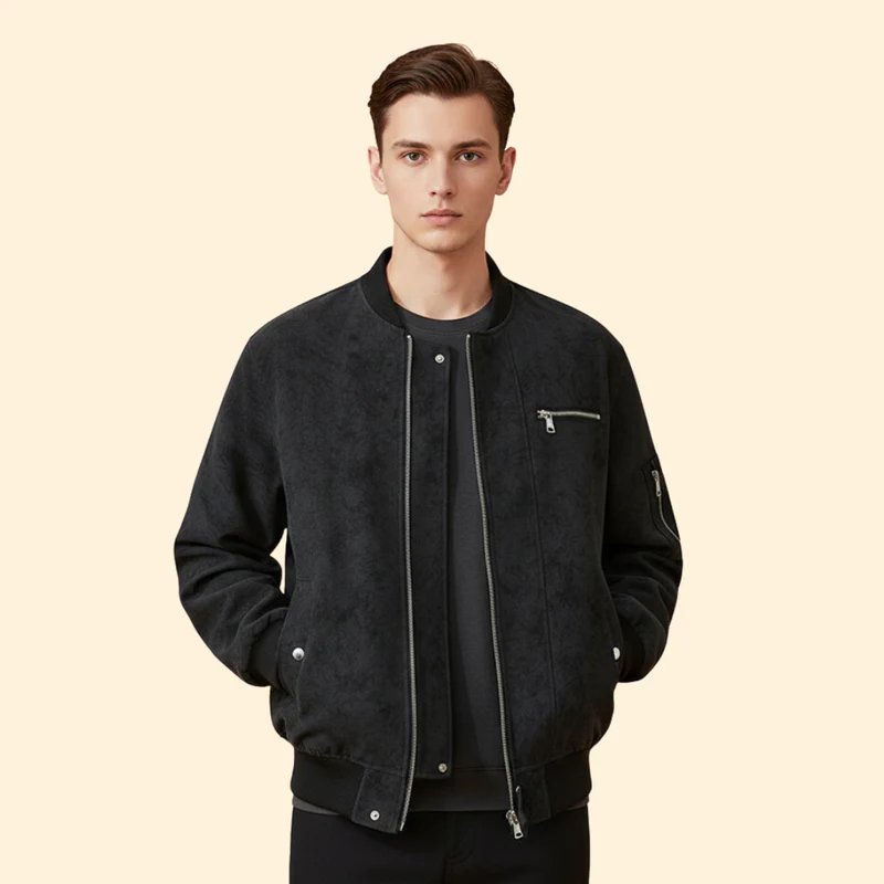 Men’s Vintage Bomber Jacket with Stylish Details - Image 8