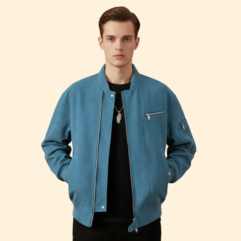 Men’s Vintage Bomber Jacket with Stylish Details - Image 9