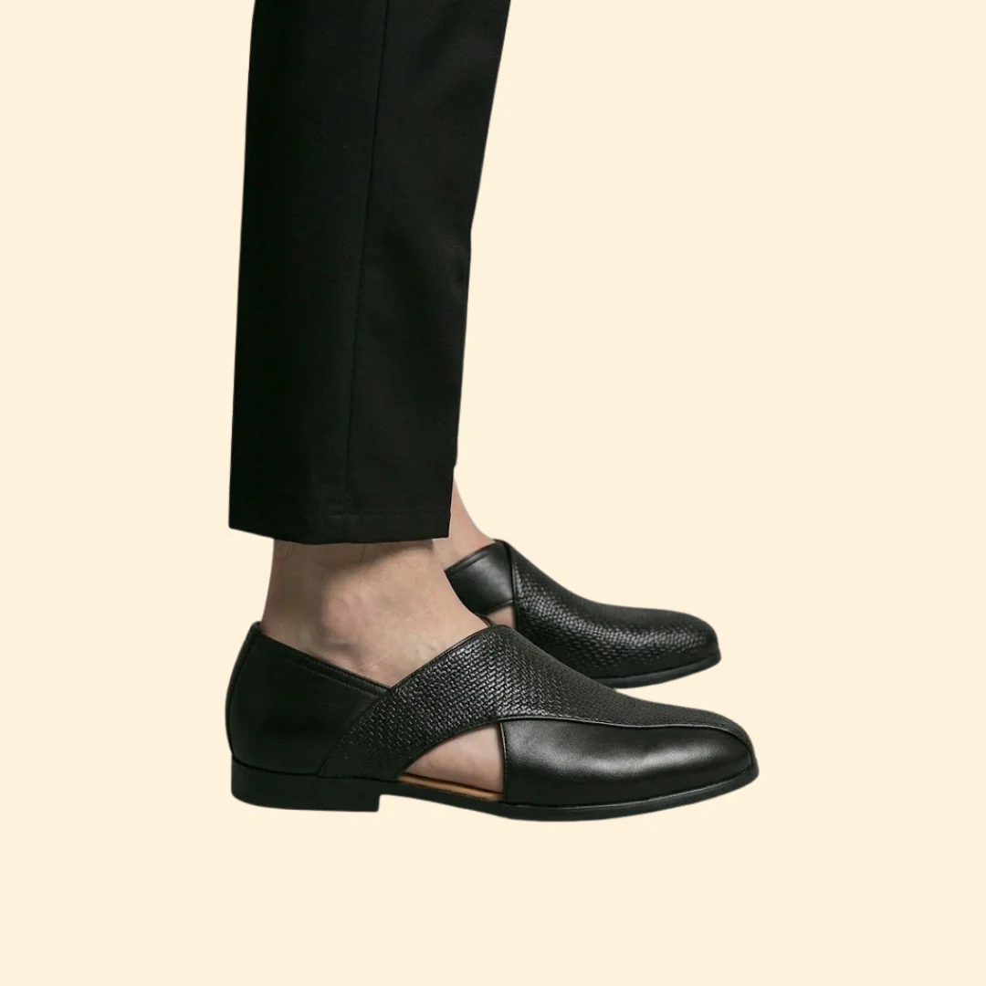 Men's Woven Leather Sandals - Image 4