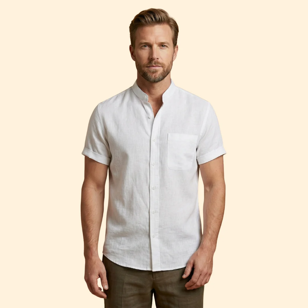 Men’s Woven Shirt with Button Placket - Image 7