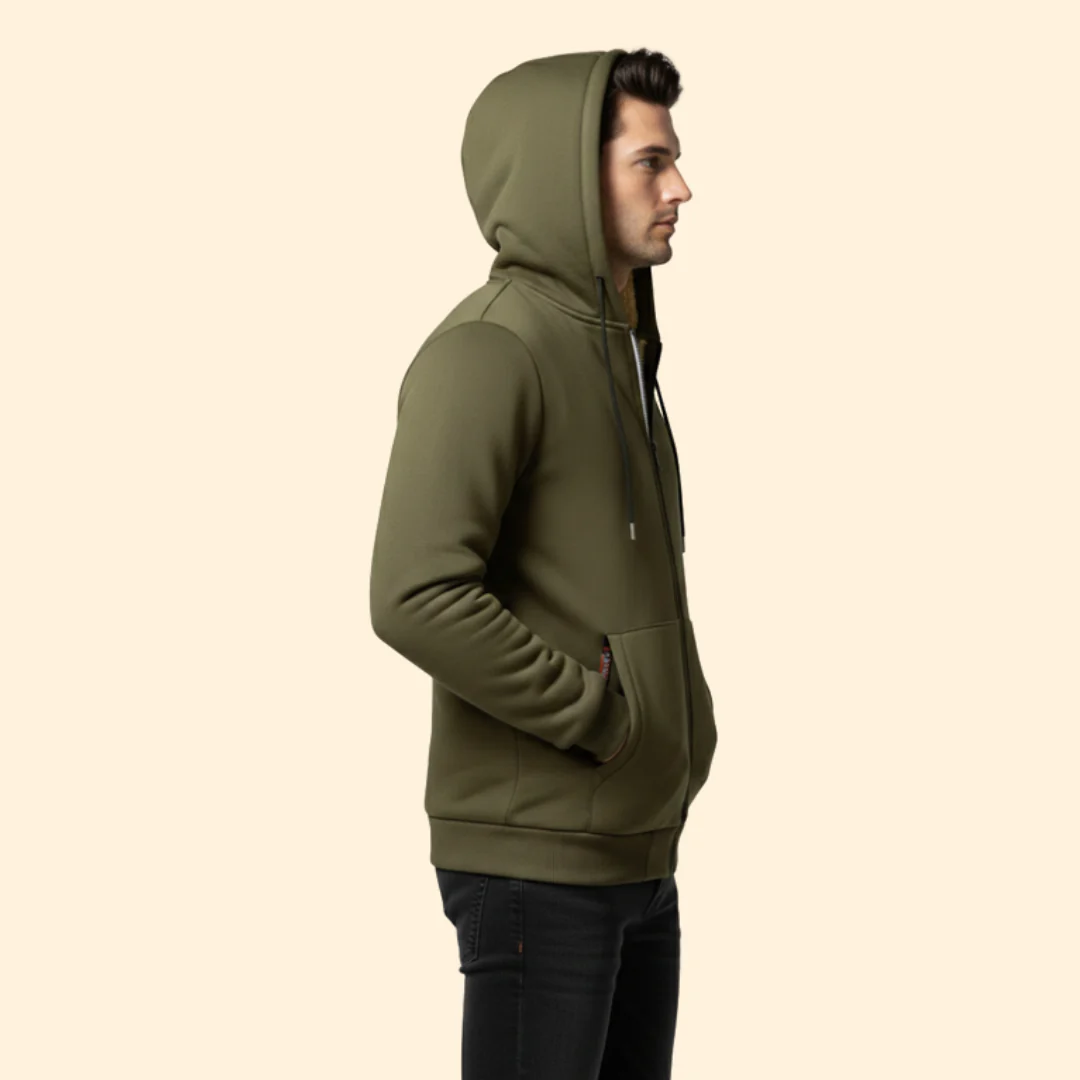 Men’s Zip Jacket with Adjustable Hood - Image 3