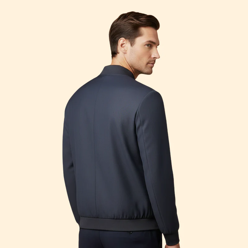 Men’s Zip-Up Bomber Jacket - Image 3