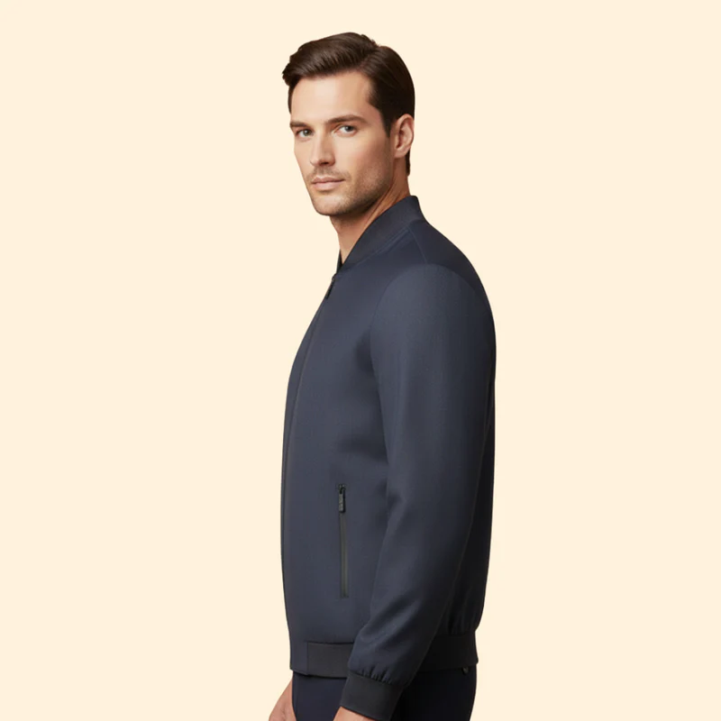 Men’s Zip-Up Bomber Jacket - Image 4