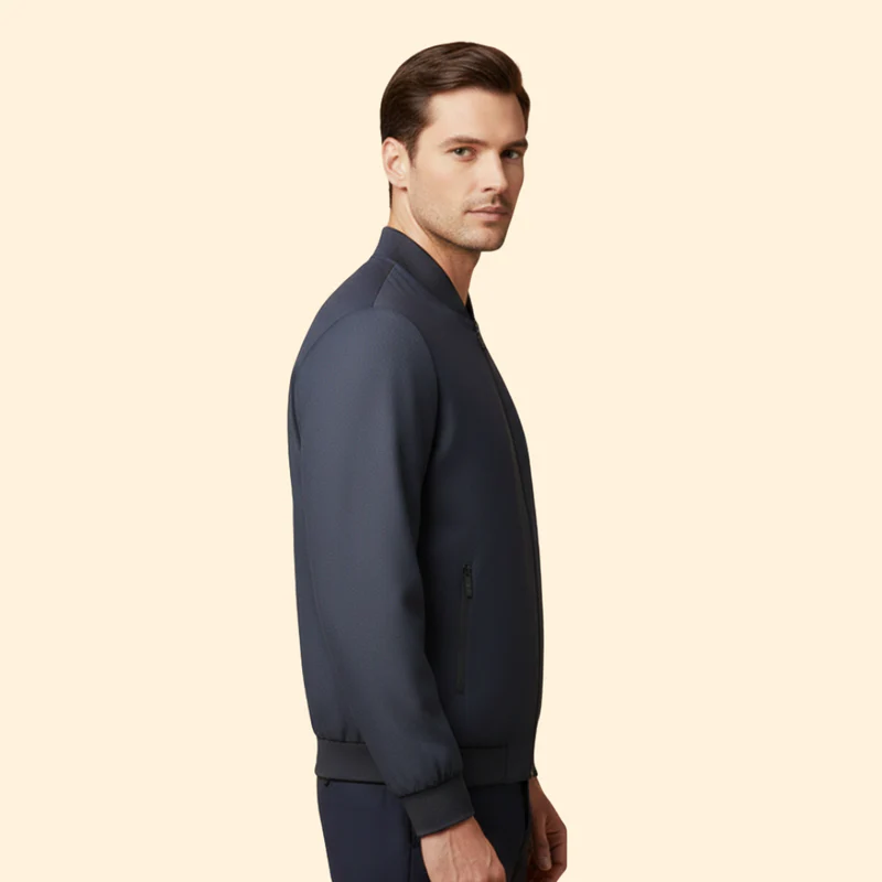 Men’s Zip-Up Bomber Jacket - Image 5