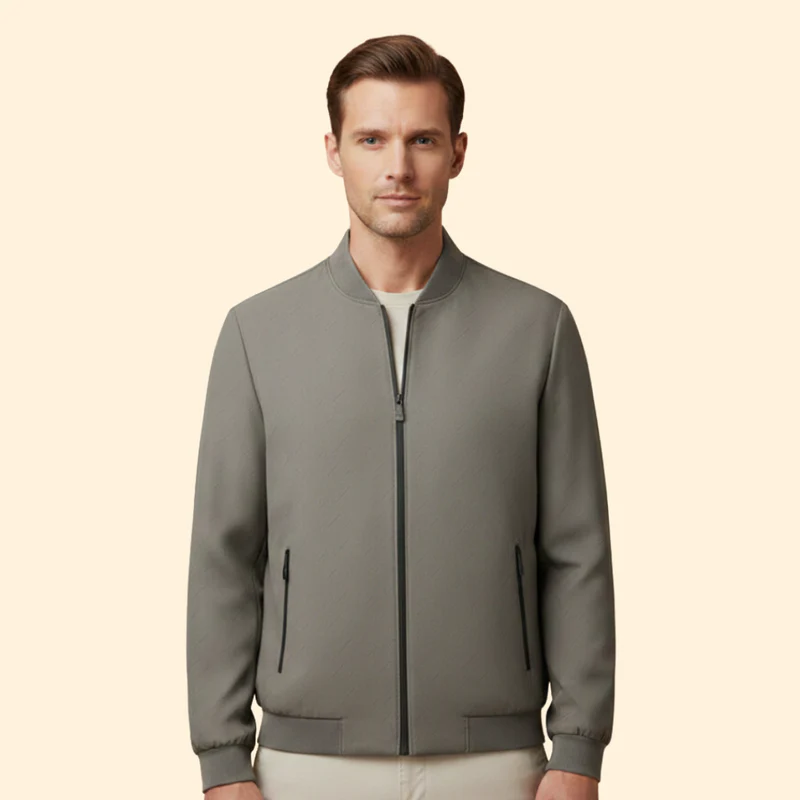 Men’s Zip-Up Bomber Jacket - Image 6