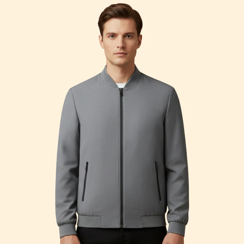 Men’s Zip-Up Bomber Jacket - Image 7