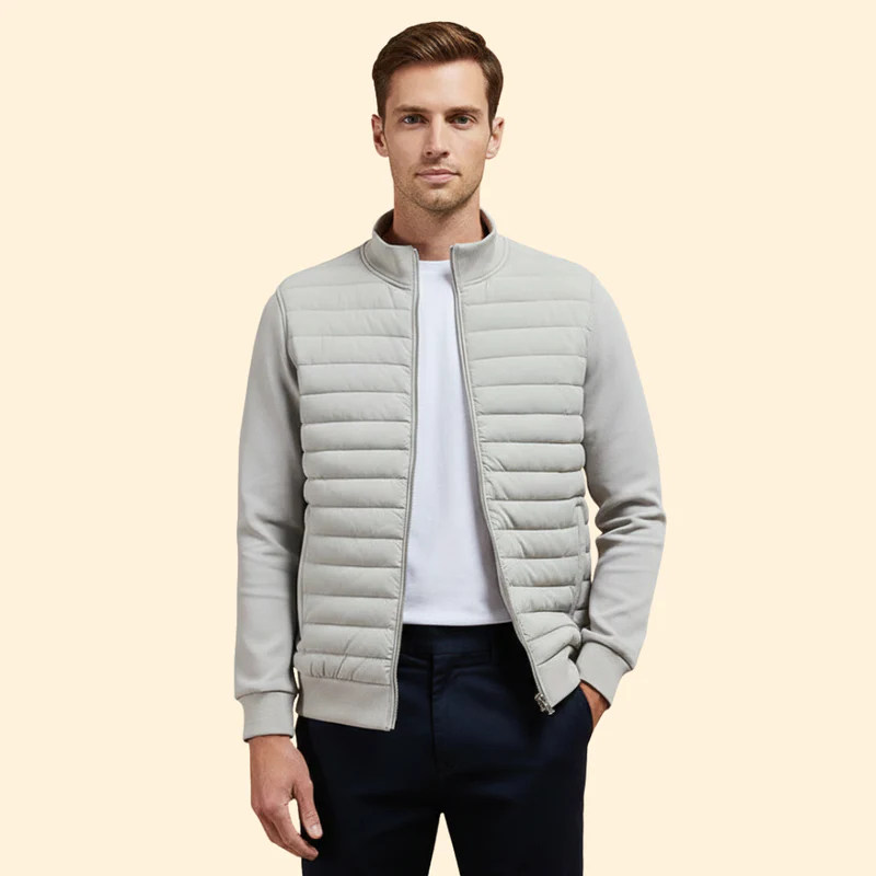 Men’s Zip-Up Bomber Jacket - Image 2
