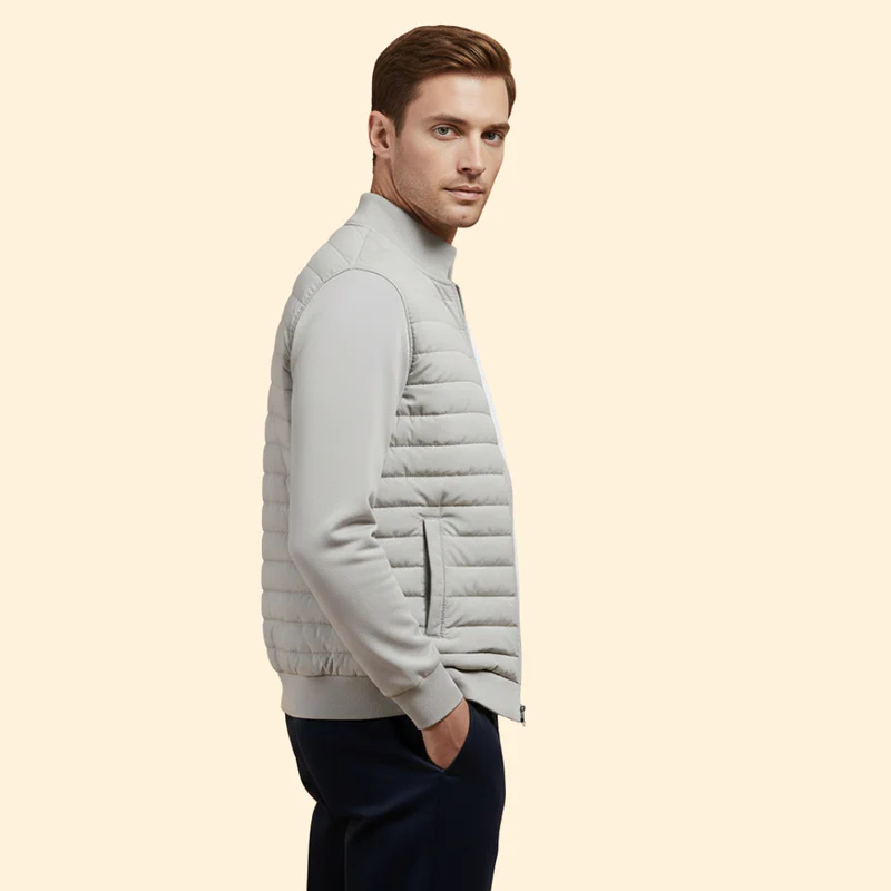 Men’s Zip-Up Bomber Jacket - Image 3
