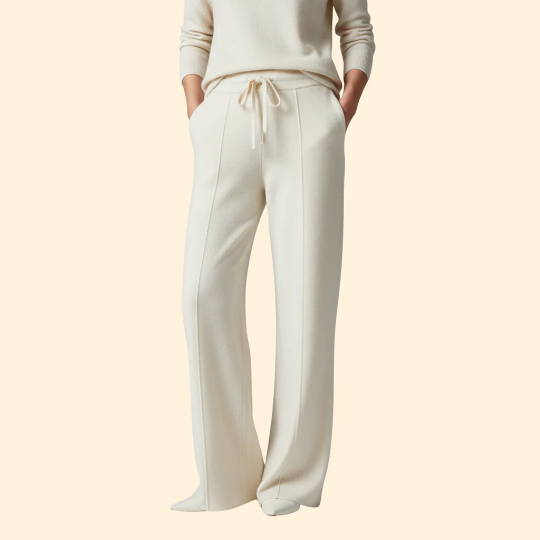 Women Lounge Pants with Adjustable Drawstring Waist - Image 3