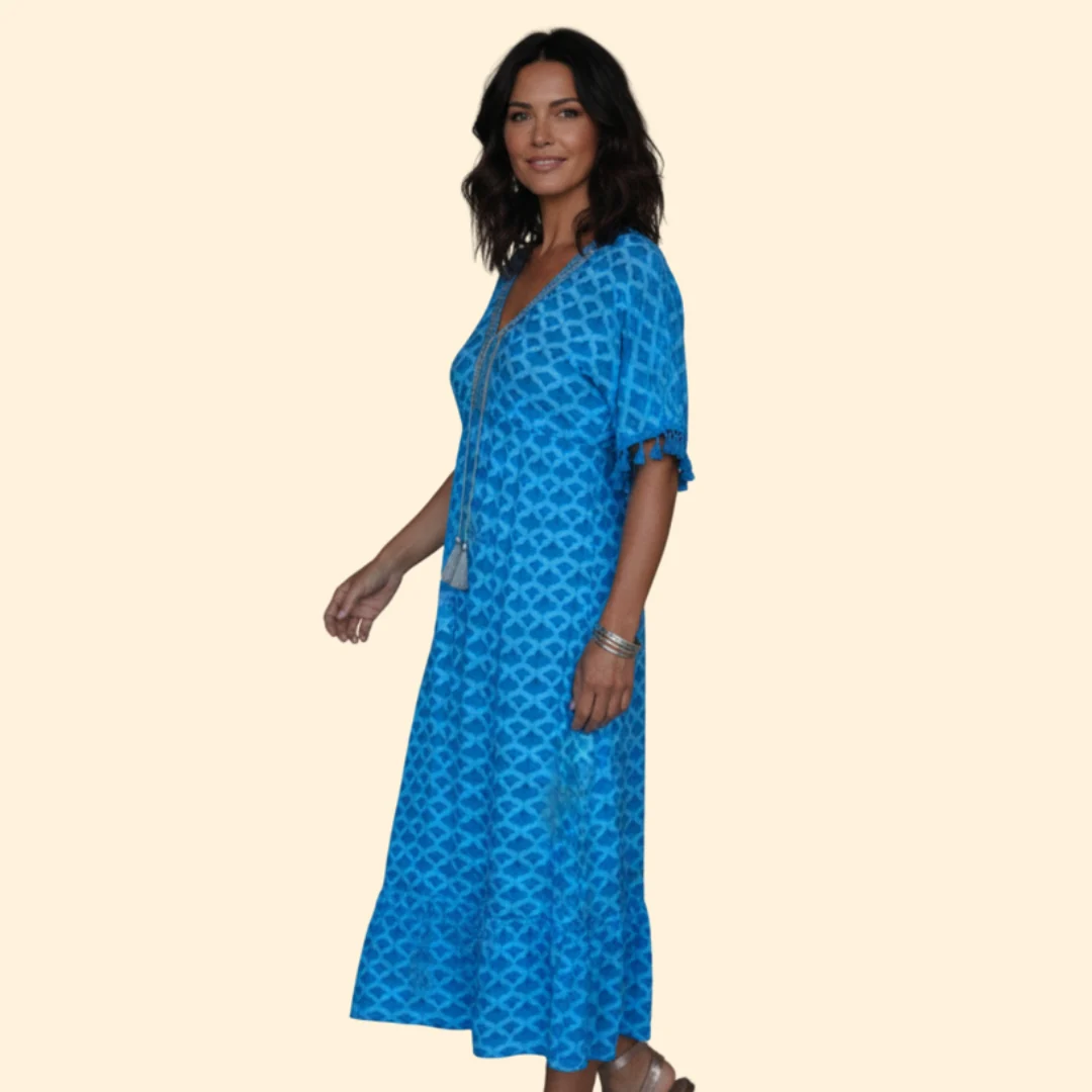 Women’s Casual Dress with Abstract Print - Image 4