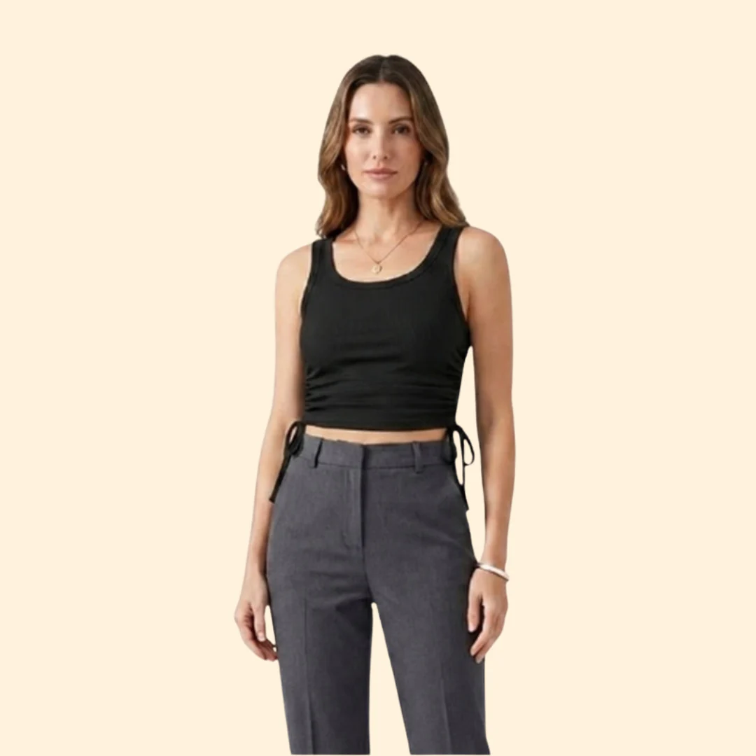 Women’s Crop Top with Crew Neckline - Image 2