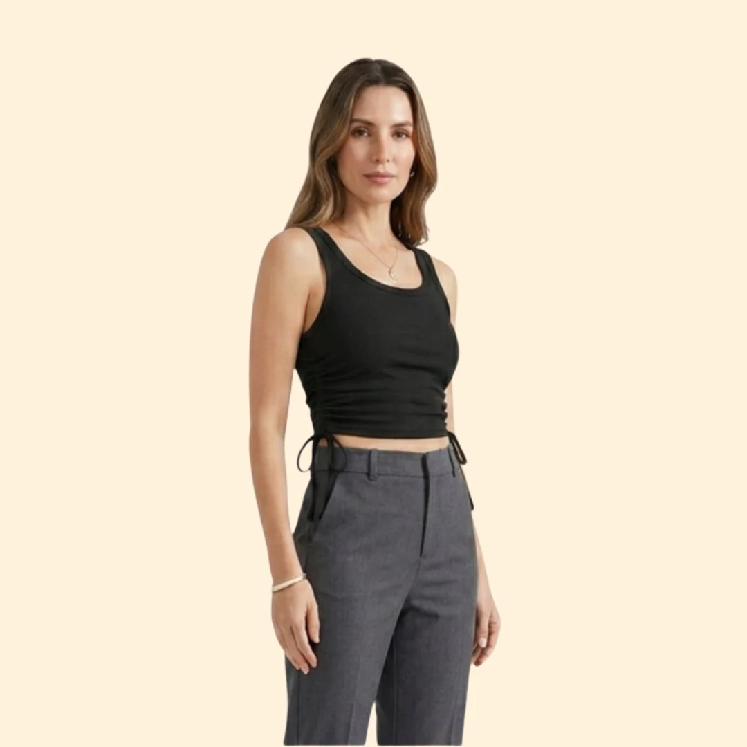 Women’s Crop Top with Crew Neckline - Image 3