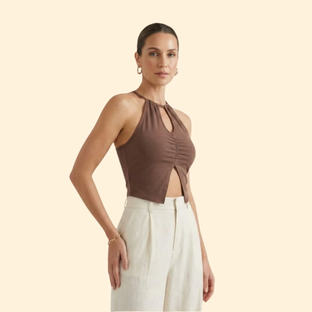 Women’s Crop Top with Halter Neckline - Image 3