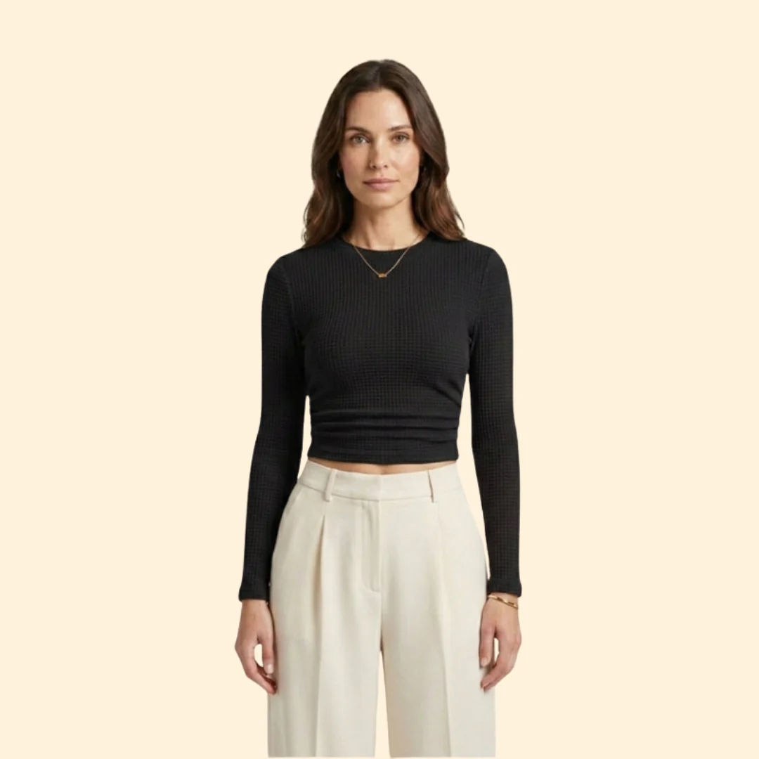 Women’s Crop Top with Mock Neckline - Image 10